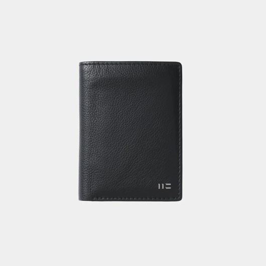 Foto de Cartera La Palma con tarjetero en piel de vacuno negro interior gris