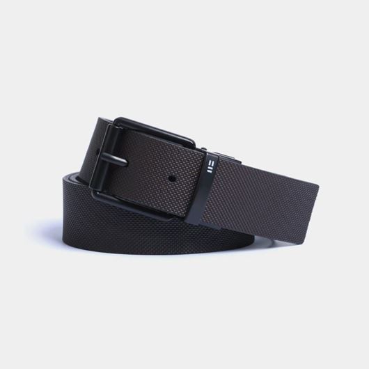Foto de Cinturón sport grabado reversible piel marrón/negro