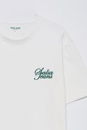 Foto de Camiseta con logo bordado blanca