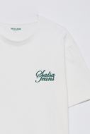 Foto de Camiseta con logo bordado blanca
