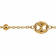 Foto de Pulsera oro amarillo 18kt calabrotes y bolitas