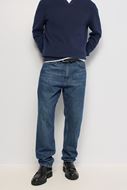 Foto de Pantalones vaqueros Relaxed Fit cierre cremallera y botón azul 