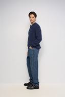 Foto de Pantalones vaqueros Relaxed Fit cierre cremallera y botón azul