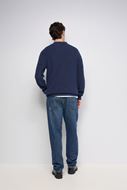 Foto de Pantalones vaqueros Relaxed Fit cierre cremallera y botón azul 