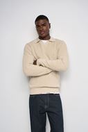 Foto de Jersey de punto cuello en V beige
