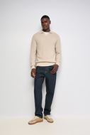 Foto de Jersey de punto cuello polo en V beige