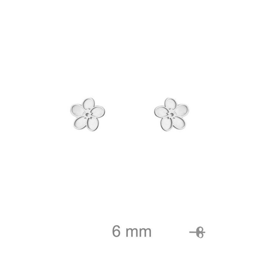 Foto de Pendientes de plata flor con nácar
