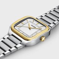 Foto de Reloj Quadrus de acero, plata, bicolor
