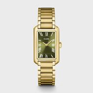 Foto de Reloj Belisenna de acero, color oliva y dorado