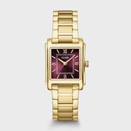 Foto de Reloj Anglée de acero, color cereza oscuro y dorado