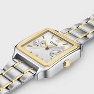 Foto de Reloj multifunción Gracieuse de acero, plata y dos tonos