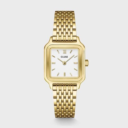Foto de Reloj Gracieuse Petite de acero, blanco, color dorado