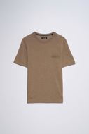 Foto de Camiseta de manga corta en punto tricotado beige oscuro