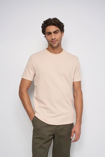 Foto de Camiseta con Textura Regular Fit beige