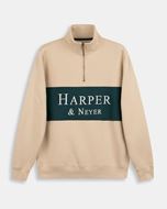Foto de Sudadera half zipper Maryland arena y verde