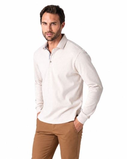 Foto de Polo DB canalé beige manga larga
