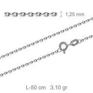 Foto de Cadena forzada oro blanco 18k de 50cm