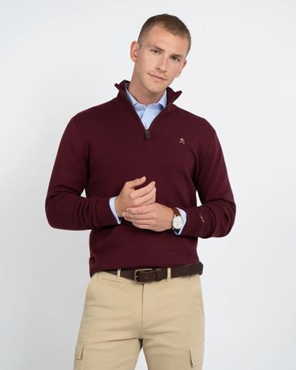Picture of Jersey Zipper Burgundy