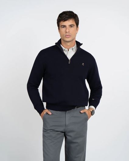Picture of Jersey Zipper azul marino