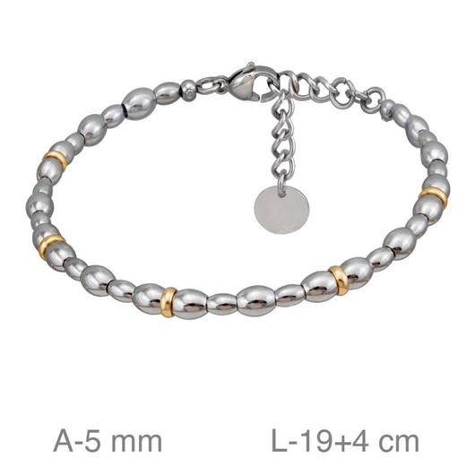 Foto de Pulsera acero bicolor 5mm