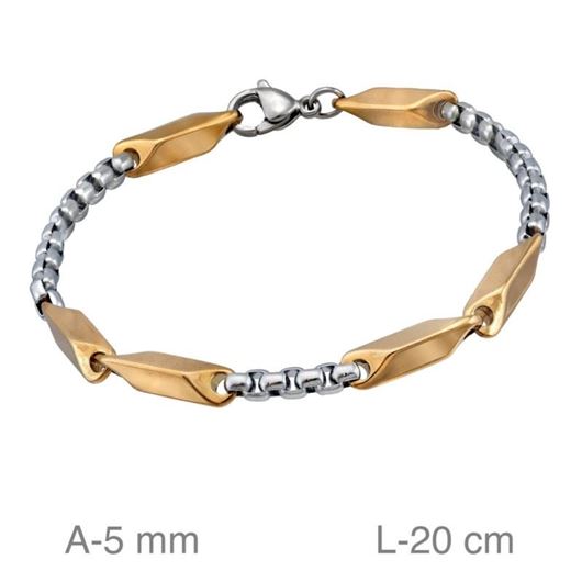 Foto de Pulsera de acero bicolor 4mm