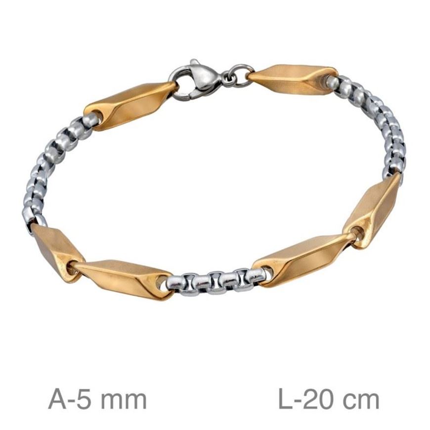 Foto de Pulsera de acero bicolor 4mm