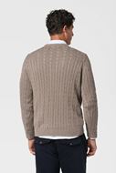 Foto de Jersey trenzado cuello redondo color taupe