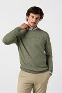 Foto de Jersey algodon cuello redondo verde caqui