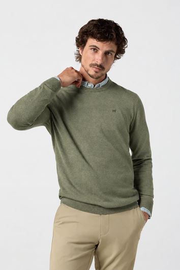 Picture of Jersey algodon cuello redondo verde caqui