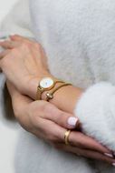 Foto de Set reloj baño oro classic 22mm y pulsera acero baño oro
