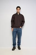 Foto de Jersey cuello zipper marrón